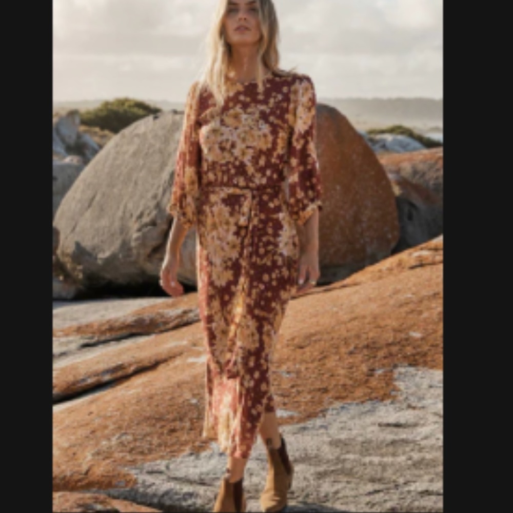 Swiss dot midi dress